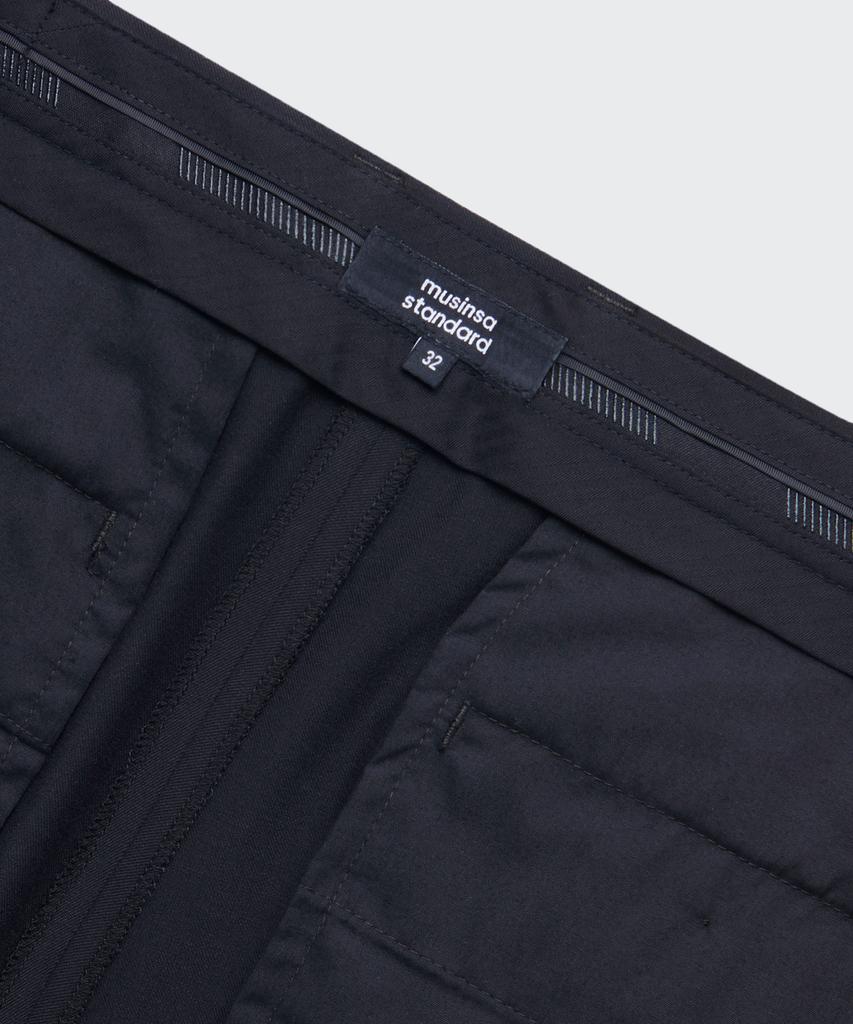 Musinsa Standard Real Wide Hidden Banding Slacks [Iron Gray]