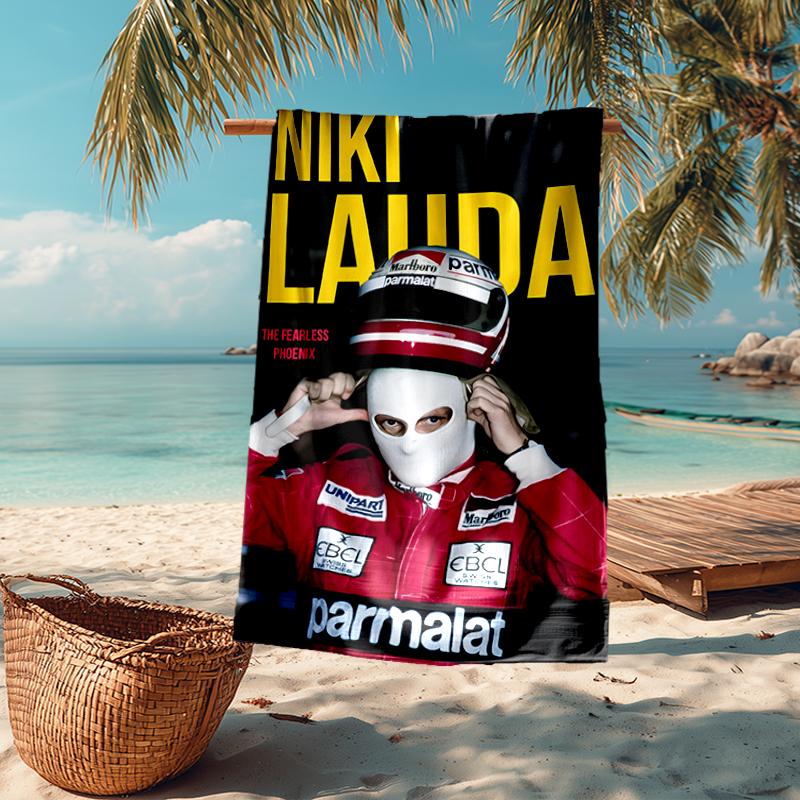 Ultra-Soft Beach Towel with NIki Lauda Theme,Ideal for Pool - Camping, Diving - Perfect Travel Essential, Vibrant Beach Towel.