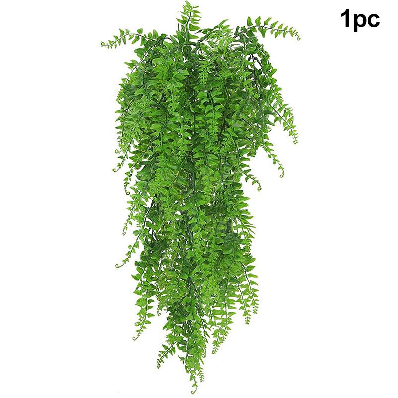 90Cm Persian Fern Leaves Vines Home Room Decor Hanging Artificial Plant Plastic Leaf Grass Wedding Party Wall Balcony Decoration