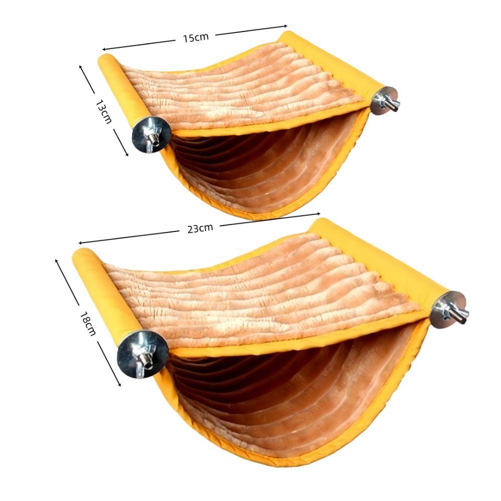 Fleece Bird Hanging Hammock Yellow Grey Hamster Hammock New Bird Cage Perch  Pet Habitat