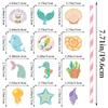 12Pcs Birthday Theme Party Decoration Degradable Shell Styling Straw Insert