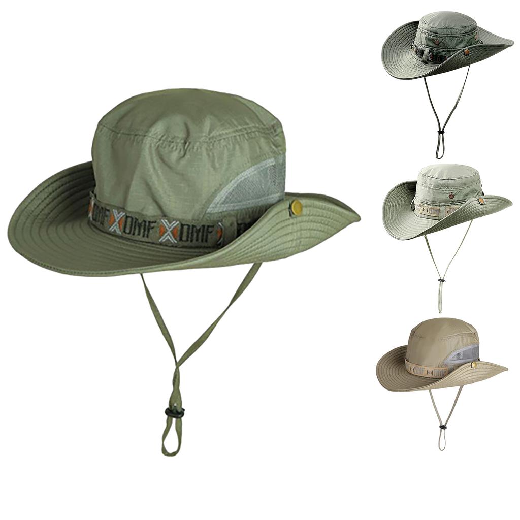Sonnenhut für Männer Frauen Sommer Sonnenschutz Faltbar Breiter Rand Fischerhut für Outdoor Camping Strand Wandern Angeln