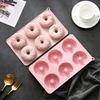 6-Cavities Silicone Donut Mold Easy Release Food Grade DIY Round Doughnut Cake Chocolate Baking Mold Kitchen Supplies