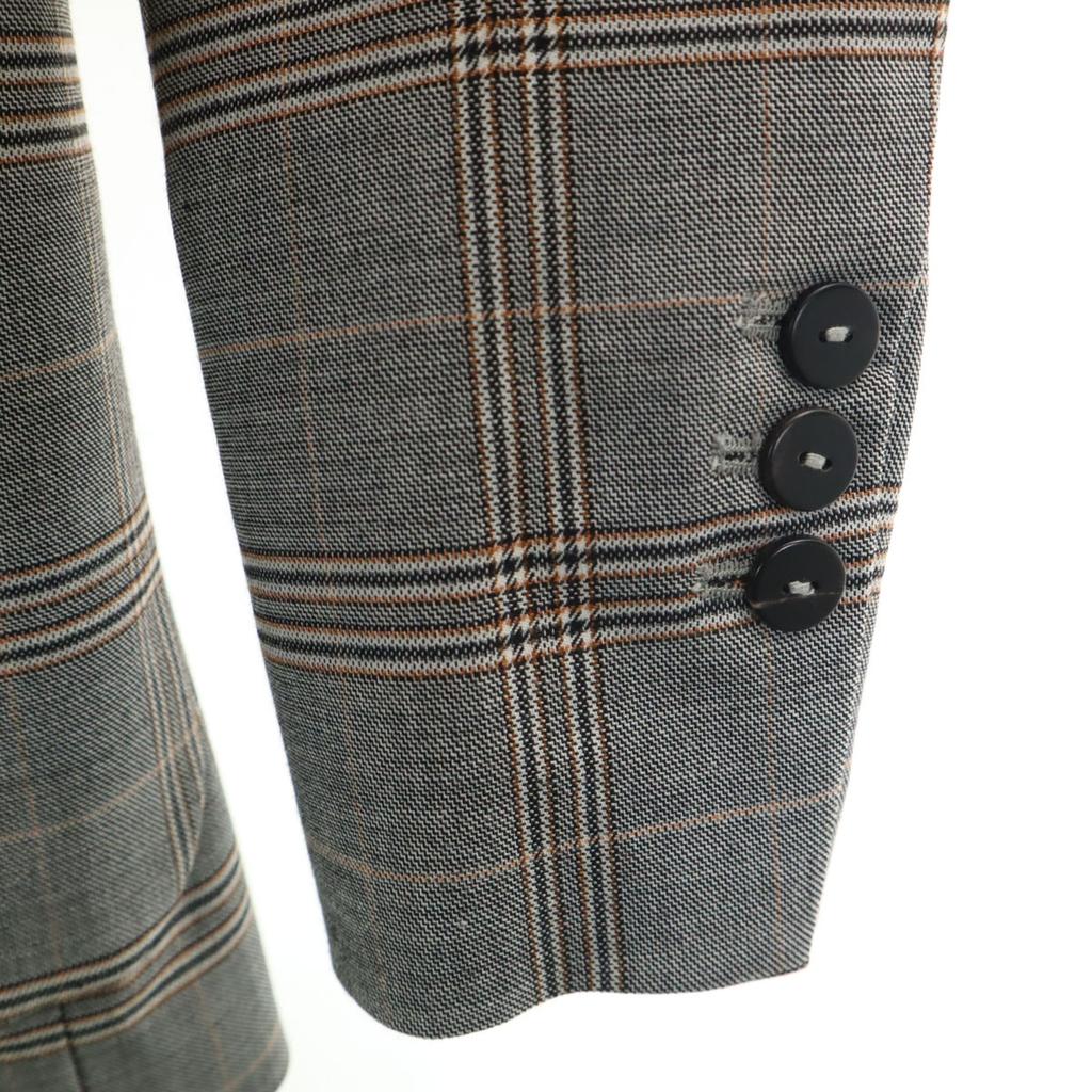TELA made in Italy Check Pattern Jacket S gray Women Used