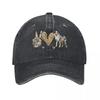 Peace Love Aussie Australian Shepherd Denim Hat Lightweight Cap Female Baseball Cap For Men