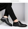 Men's Large Size Breathable Cowhide Leather Formal Shoes, Sizes 45-46, Lace-Up Casual Business Style.