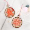 Festival Wooden Cookie Ornament Multiple Designs Hanging Ready For Christmas Tree Wall Decoration 55KF