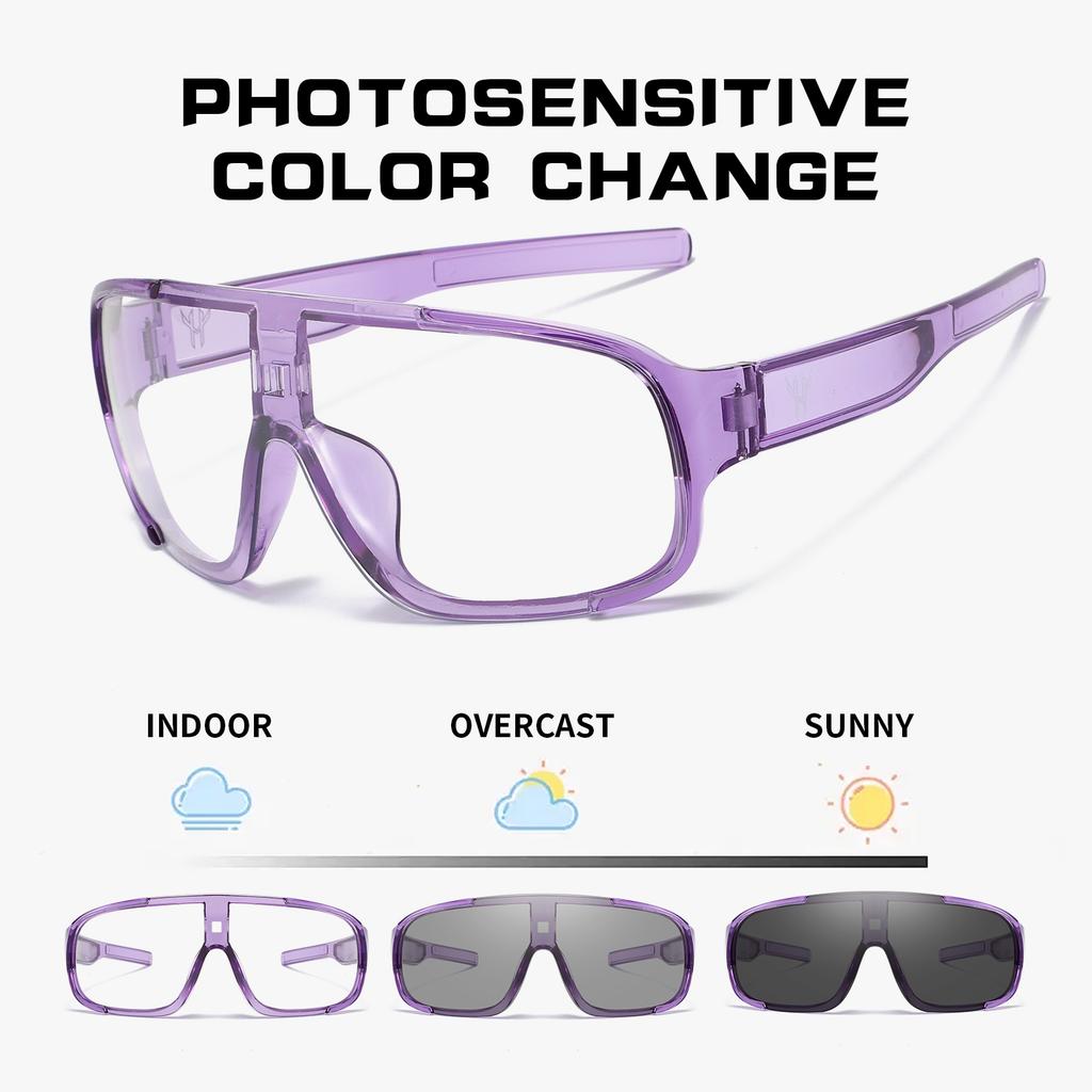New Pochromic Cycling Glasses Men Women Outdoor Sports Sun Glasses Bike Bicycle Eyewear MTB Baseball Softball Sunglasses