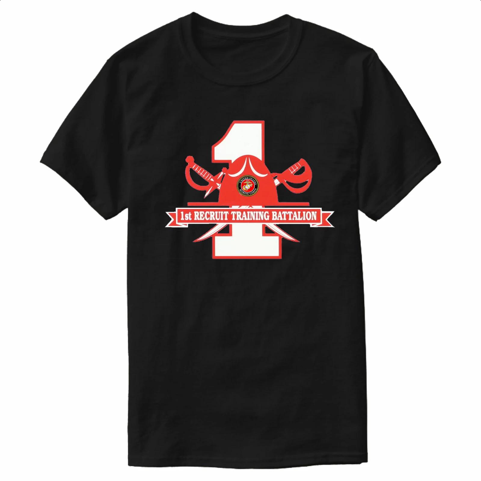 

US Marine Corps 1st Recruit Training Battalion T-Shirt 100% Cotton O-Neck Summer Short Sleeve Casual Mens T-shirt Size S-3XL S