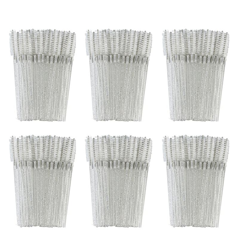 ANNAFRIS 1Pack 50Pcs Disposable Eyelash Brush Soft Head Crystal Eyebrow Brush Lash Extension Brush Mascara Wand Makeup Tool