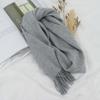 Solid color 100% wool scarf, women's high-end sense, women's versatile spring and autumn thin scarf, men's shawl wholesale