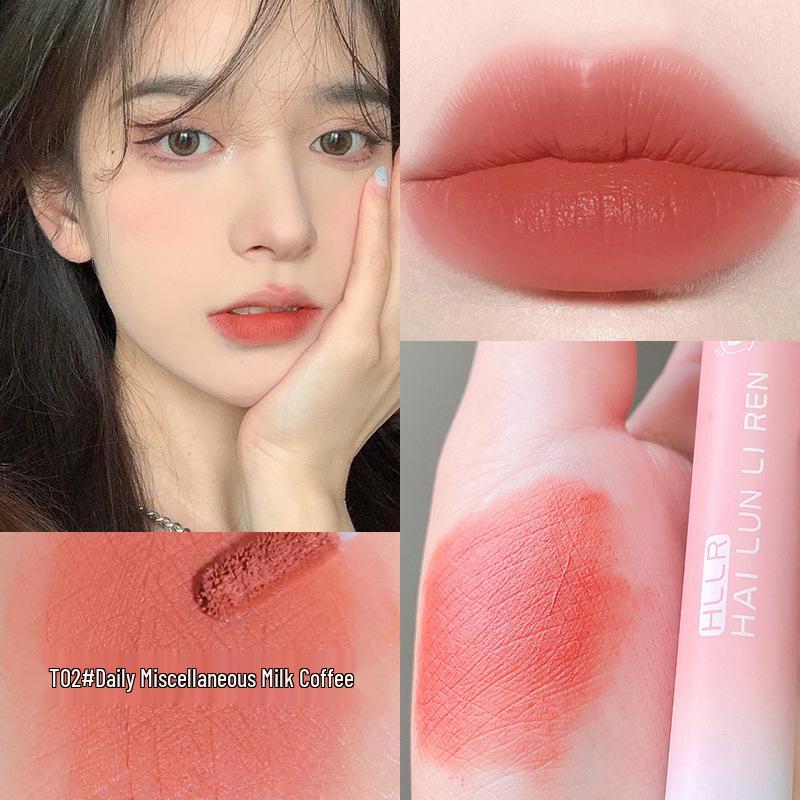 Helen Lady Pink Velvet Matte Moisturizing Lip Glaze - Non-Stick Cup Lipstick for Students.