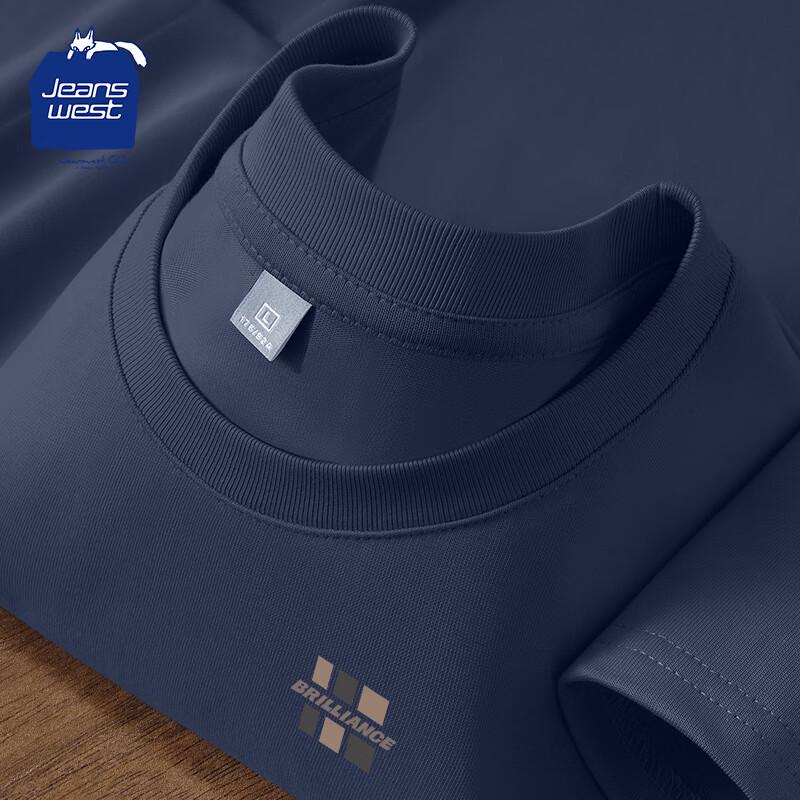 JEANSWEST CLUB Men s Heavyweight Cotton Long-Sleeve T-Shirt L