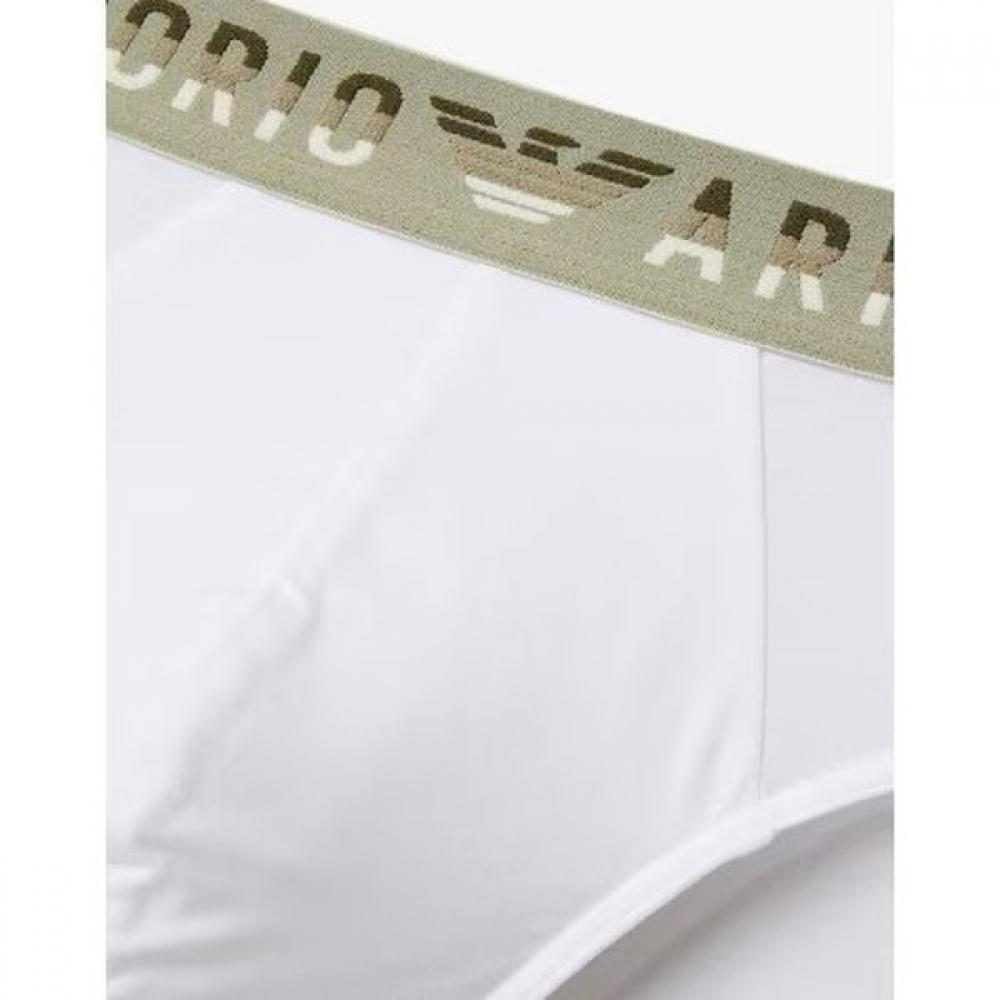 Emporio Armani Men S TOne On TOne Jacquard Logo Brief Set 2 Pack  0816111009   0