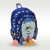 Sac à dos fusée pour enfants pour garçons 14 pouces Bleu cool Sac d'école maternelle Sac à dos léger pour étudiants