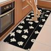 1 Stück Halloween Geister Küchenteppich Rutschfeste Fußmatte Pop-Design Badezimmerteppich Badematte Teppich für Zuhause Spüle Wäsche Dekoration