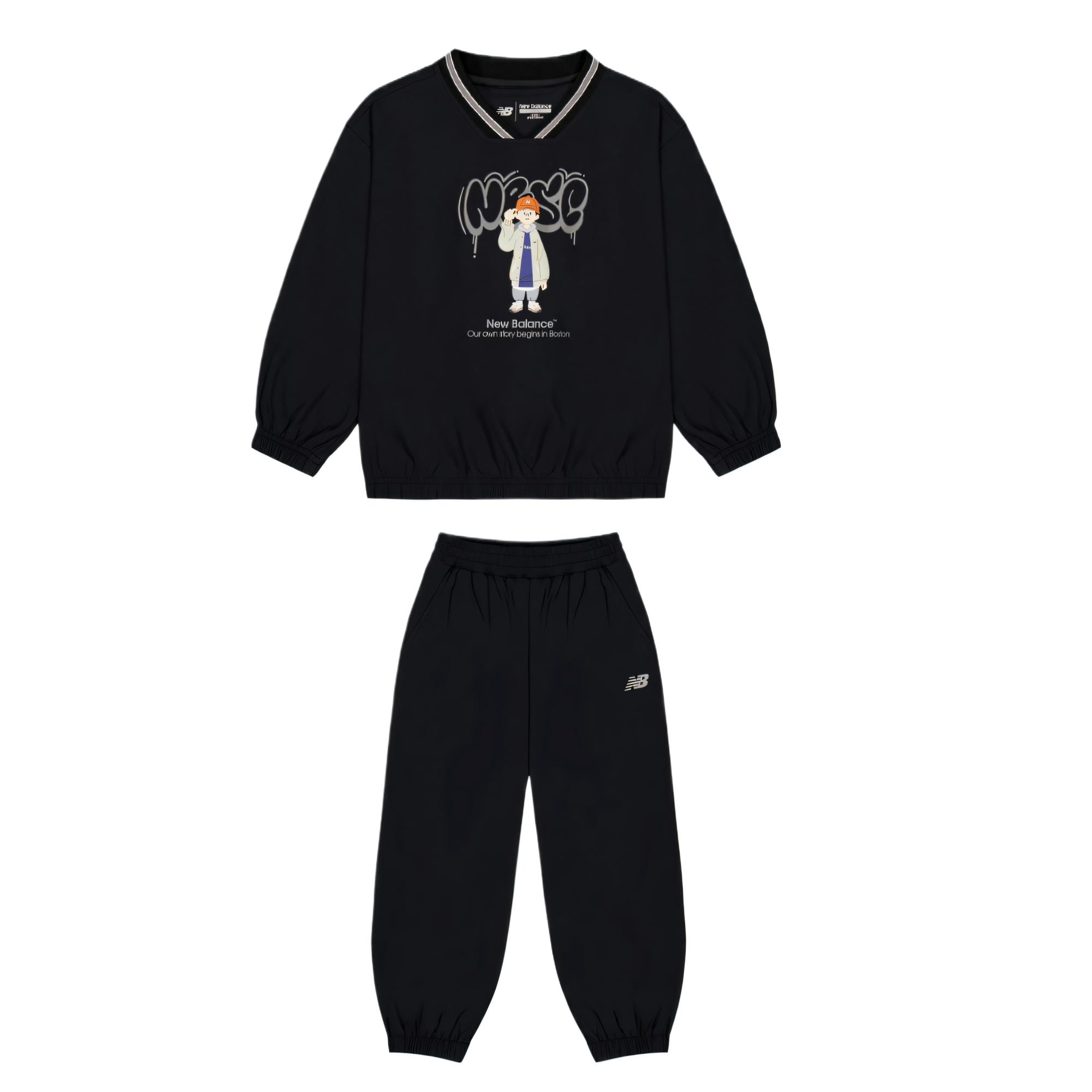 New Balance Casual Sportswear NB SS25 2 Piece Set Children Aged 3 7 Years Old 2WF32133-BK 110