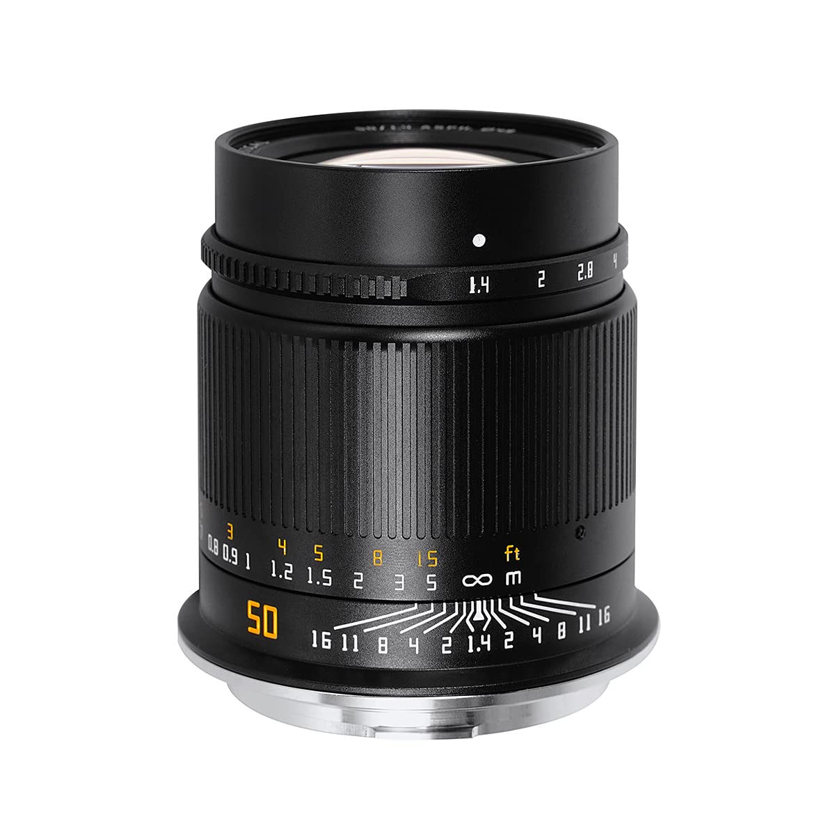 

TTArtisan 50mm ASPH RF Mount Lens for Meisho Warranty f/1.4 EOS-R, Black, Optical, 2-Year чорний