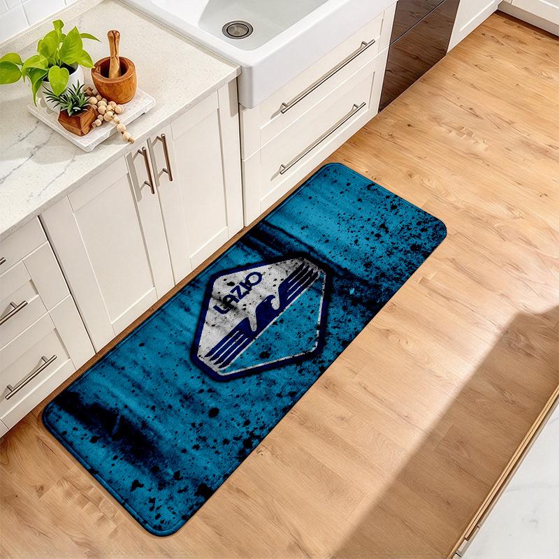 Lazio Print Flannel Kitchen Mat Christmas Soft Area Rug Non Slip Floor Carpet Home Decoration