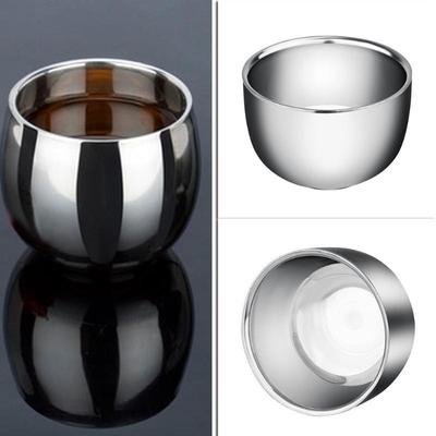 120ML Kaffee Milch Tassen Edelstahl Mini Verdickt Doppel Schicht Tasse Wärme Isolierung Becher Schüssel