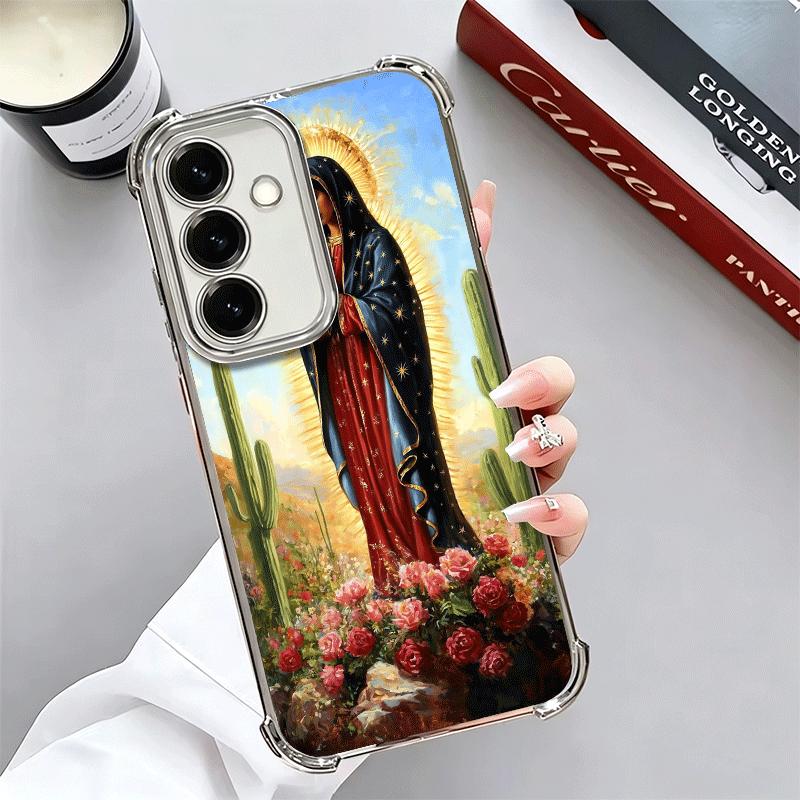 

Virgen Mary Virgin De Guadalupe Plating Phone Case For Samsung A17 A07 A37 A57 A16 A56 A15 A55 A14 A54 A13 A53 A26 A36 A25 A35 A Samsung A56