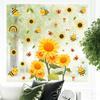 Sunflower and Little Bee Window Stickers Can Be Used In Bakeries, Flower Shops, Kitchens, Bedrooms and Living Rooms.