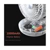 Portable Fan Usb Desk Remote Control Fan Rechargeable Silent Fan Air Circulation Fan 10000mah Verti