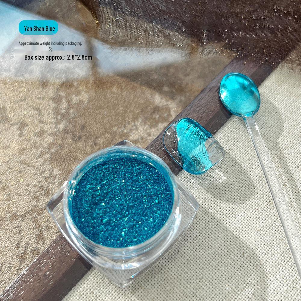 

Пудра для ногтей Волшебное зеркало - 6 Супер Ярких Блестящих Цветов, Мелкий Глиттер Лед для Кожи, Украшения для Ногтей.