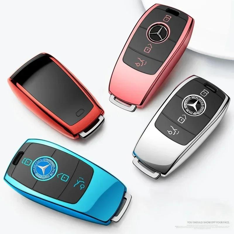 C200 E200 Für Mercedes Benz Auto Emblem Abzeichen Aufkleber Auto Steuer Schlüssel Logo Dekoration Für Mercedes Benz AMG W204 W203 W205 W206