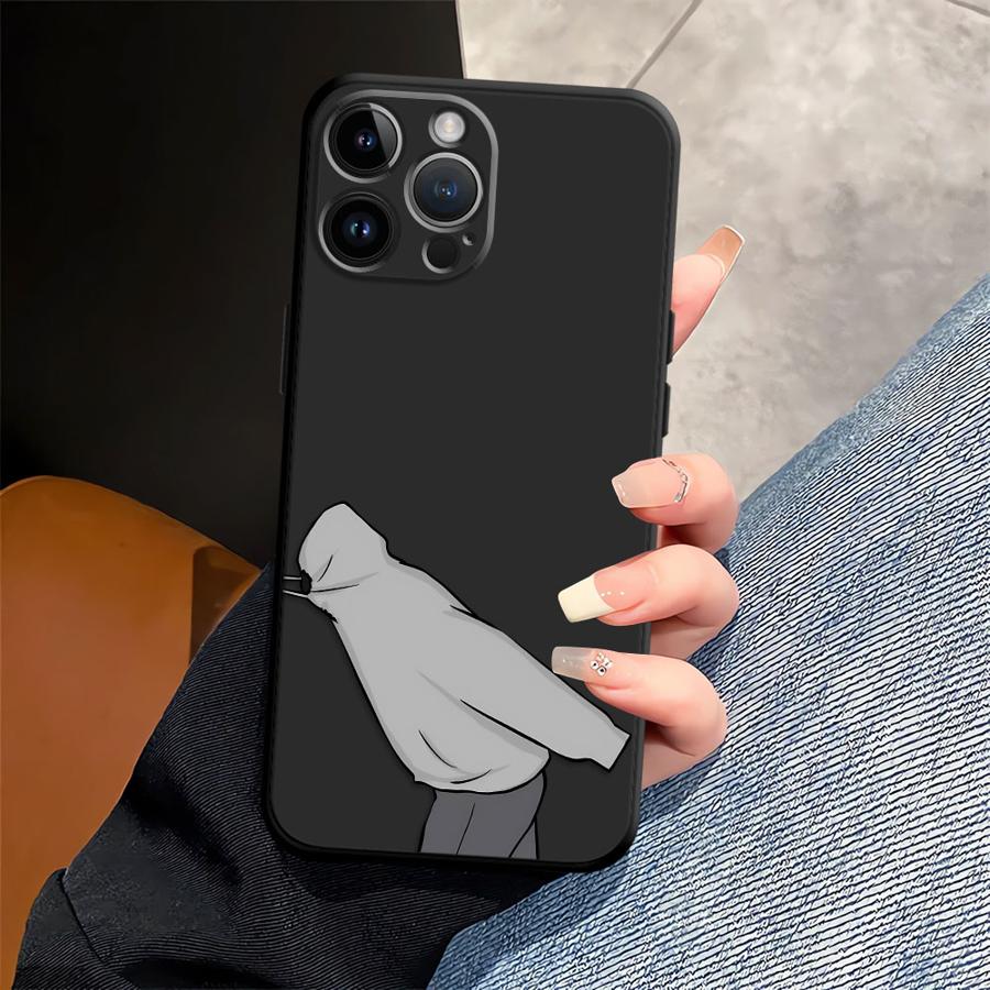

Couple Hair Touching Pattern Phone Case for iPhone 17 16 15 14 13 12 11 16E Series Pro Max Plus Double Layer Protection iphone 11 Pro