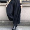 Plus Size Women's Spring and Summer Wide-leg Pants Bf Style Casual Pants Elastic Waist Nine-point Pants Loose Pleated Bloomers
