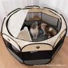 Octagonal Pet Playpen: Folding Cage & Bed for Cats and Dogs