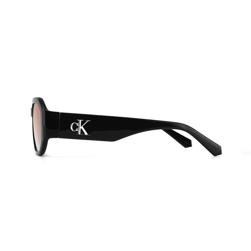 Calvin Klein Retro Narrow Frame Fashion Street Irregular Shape Sunglasses Unisex sunglasses Black CKJ22633SLB