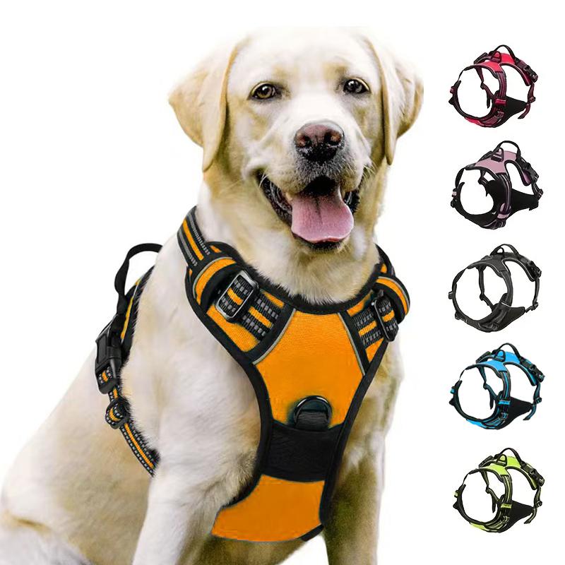 Dog Harness Without a Leash, Front Buckle, Heavy-duty Reflective, Easy-to-control Handle for Pet Dogs, Specially Designed for Wa