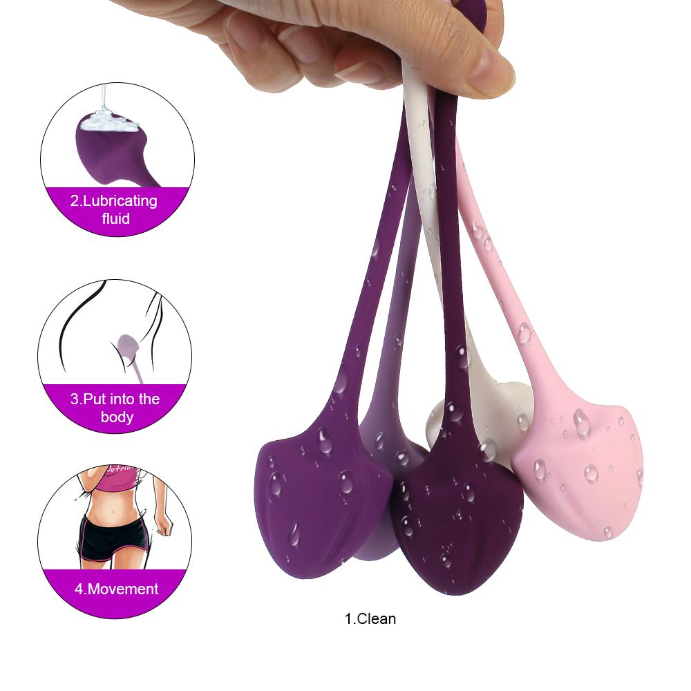 Vaginal Tight Exercise Kegel Ball 5Pcs/Set Vaginal Geisha Ball Safe Silicone No Vibrator Machine Erotic Sex Toy for Women Clitoris Stimulator