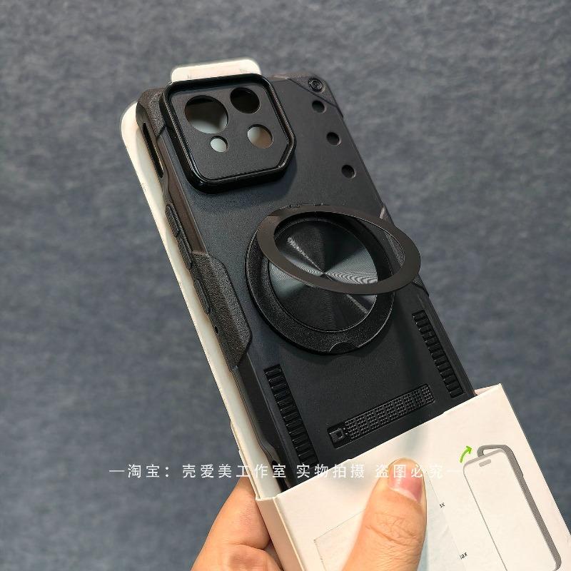 Per Custodia ASUS ROG Phone 8 Pro Moda Magnetica Anello 360° Dissipatore di Calore Integrato Copri Telefono Armatura Antiurto Antiscivolo Bumper