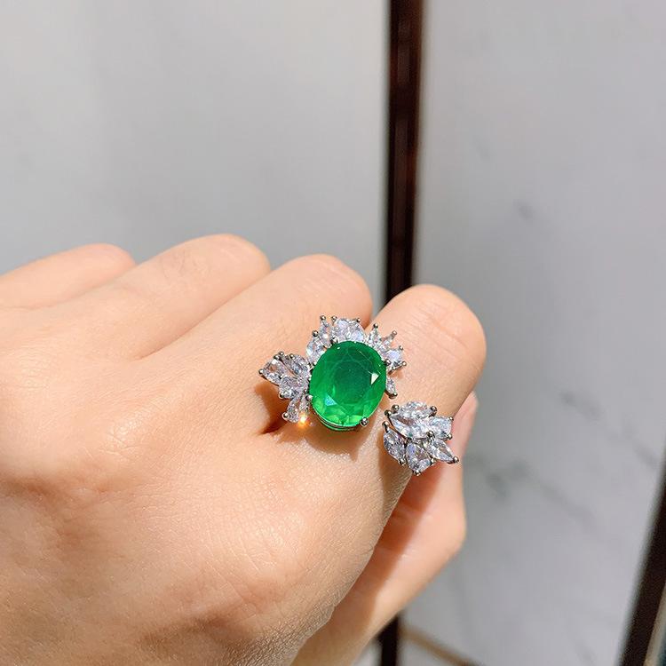 Paraíba Emerald Opening Ring Practical Household Product