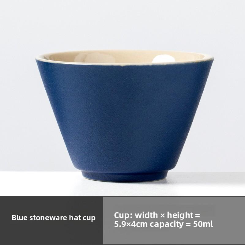 

Blue Ceramic Tea Set Handmade Teapot Chinese Coarse Pottery Side Handle Pot Teacup Fair Cup Teaset Accessories Tea Strainer