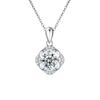 Sterling Four Leaf Clover Pendant Necklace Women With Moissanite Stone Lightweight Luxury Choker Chain