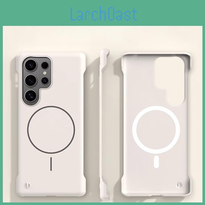 Magsafe Phone Case For Frameless For Samsung Galaxy S25 Ultrs S24 Fe S23 Plus S22 Ultra Thin Hard Magnetic Wireless Charging Cover