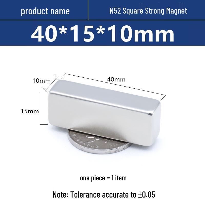 N52 40mm Neodymium Iron Boron Square Magnet Strip