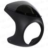 Motorcycle Cafe Racer Front Cowl Rocket Bikini (Matte Black/Smoked Glass)