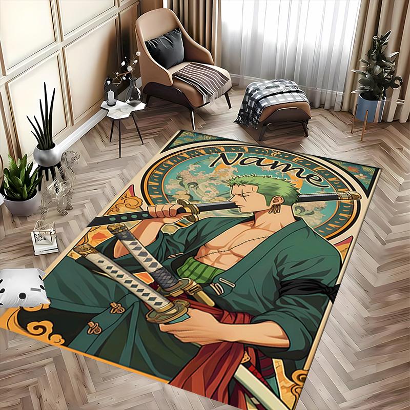 Custom Personalization Zoro the Pirate King Area Rug - Perfect For Kitchen, Bathroom,Laundry Room Decor Large Size Available,Gift All Seasons