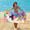 2-in-1 Foldable Beach Towel with Storage Pouch – Oversized Printed Towel & Carry-All In One