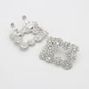 Square Clamp Shoe Clip Bride High Heel Shoe Decorations Shiny Rhinestone Decorative Clips Wedding Charm Buckle for Women