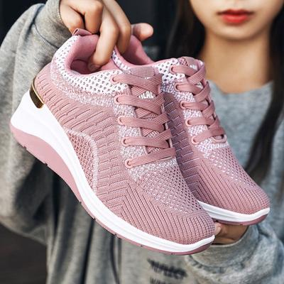 Shoes for Women In Spring and Autumn, New High Rise Women's Shoes with Thick Soles, Breathable Casual Sports Shoes for Women