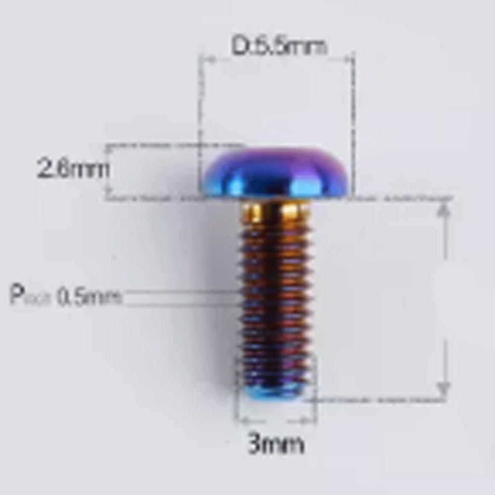 Multiple Color M3 x 6 8 10 12 15mm GR5 Titanium Alloy A2 T25 Torx Button Head D5.5mm Screw Bolt For Road bike