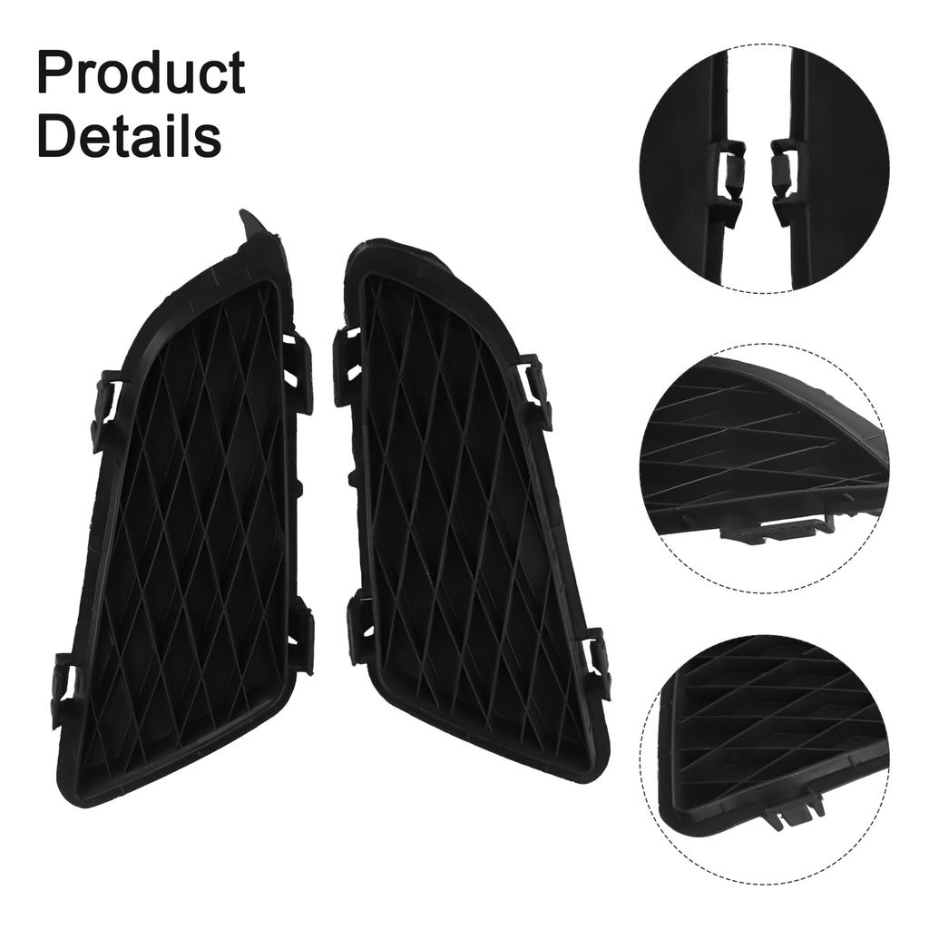 Fog Light Grille Replacement Front Bumper Fog Light Grille Replacement Part Appearance Shape Size High Quality Material