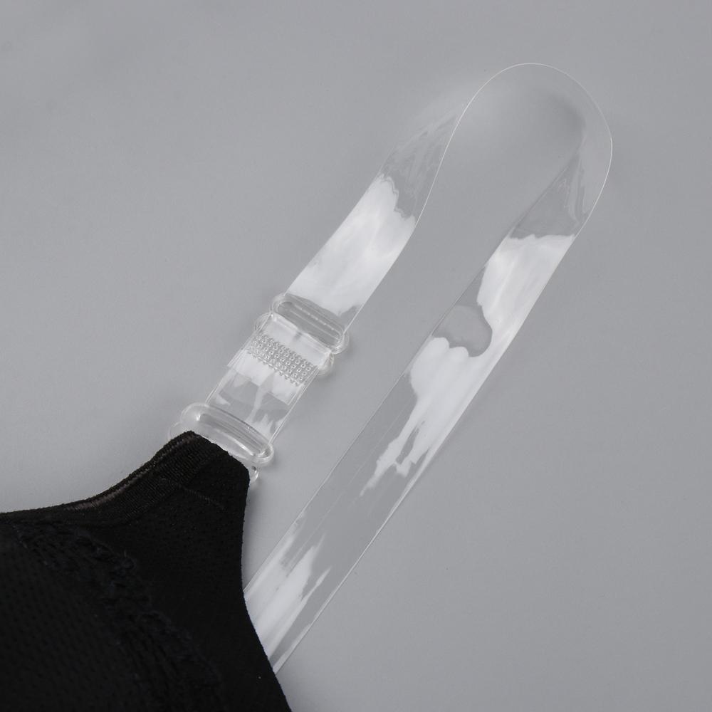 Woman Transparent Adjustable Invisible 1.5CM Steel Hook Bra Straps