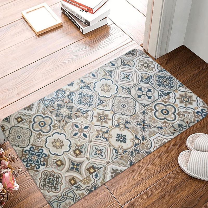 

Bohemian Style Printing Non-Slip Small Rug Waterproof Easy Clean Floor Mat for Indoor Outdoor Use Durable Home Decor Fashionable 30x50cm